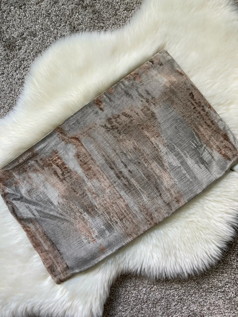 Restoration Hardwear RH PIllow Cover Rayon Velvet Striated Brushstroke Sham